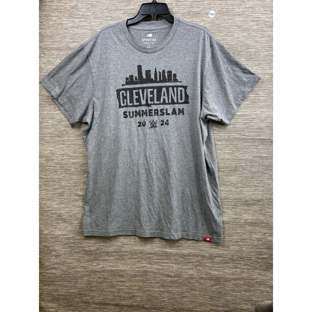 Cleveland Summerslam Shirt Mens 3XL Gray WWE Wrestling Sportiqe 2024 Graphic Tee